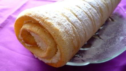 Рецепт рулета с творожно-цитрусовой начинкой