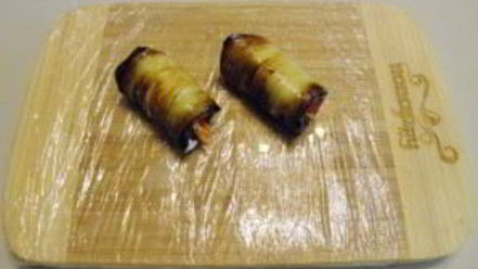 Рецепт рулетиков из баклажанов с корейской морковкой