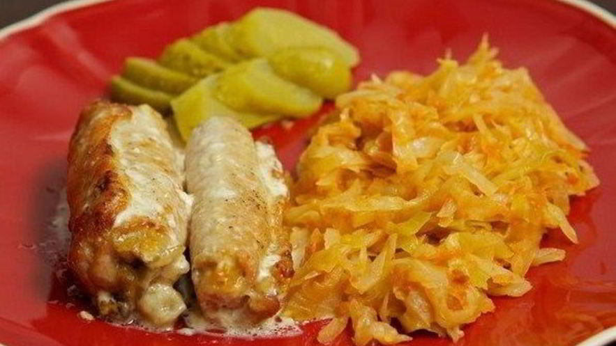 Рецепт рулетов из свинины с грибами