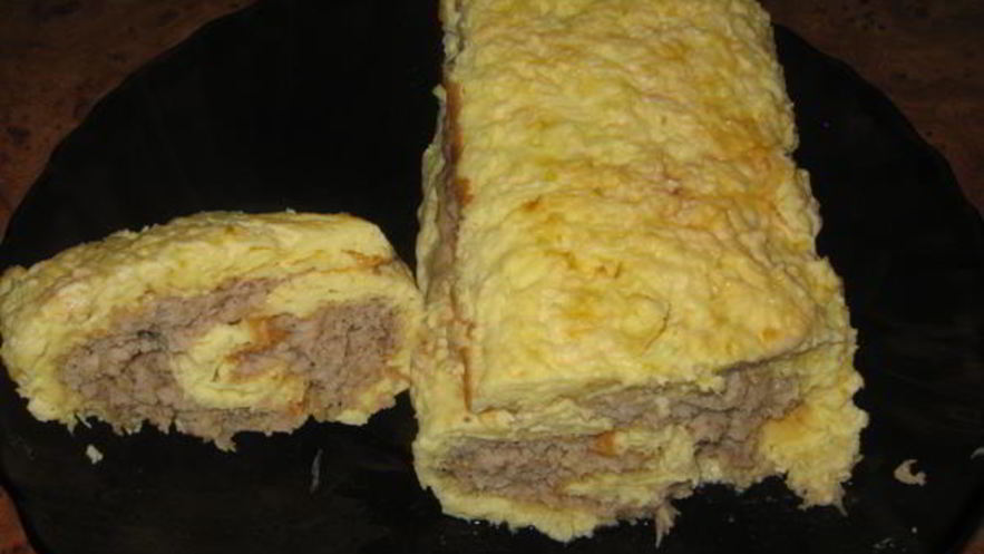 Рецепт яично-мясного рулет