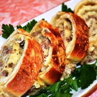 Рецепт Закусочных рулетов из слоеного теста