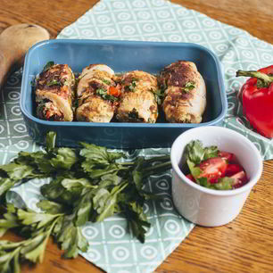 Рецепт Запеченных куриных рулетиков