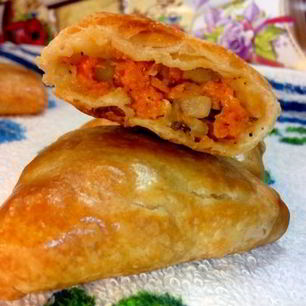 Рецепт Ковка самса с тыквой и салом