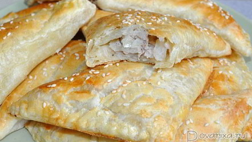 Рецепт самсы из готового слоеного теста