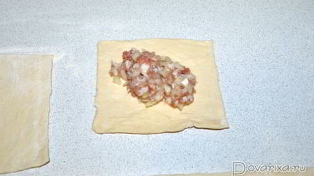 Рецепт самсы из готового слоеного теста