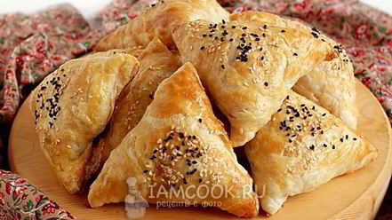 Рецепт самсы с тыквой на готовом слоеном тесте