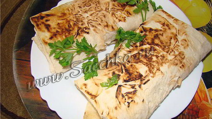 Рецепт мяса в лаваше