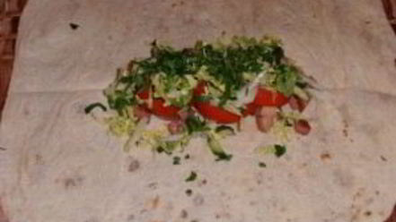 Рецепт шаурмы с колбасой