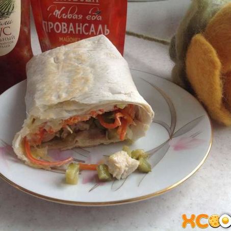 Рецепт Шаурмы с курицей в лаваше