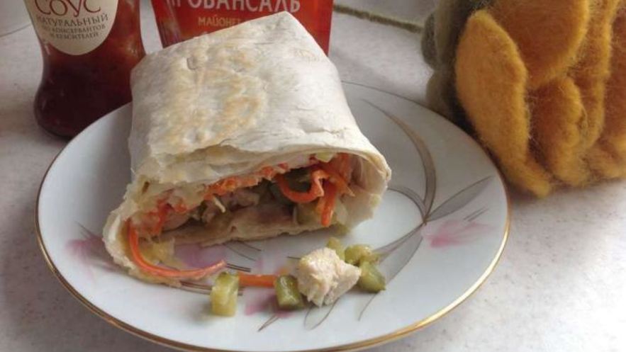 Рецепт шаурмы с курицей в лаваше