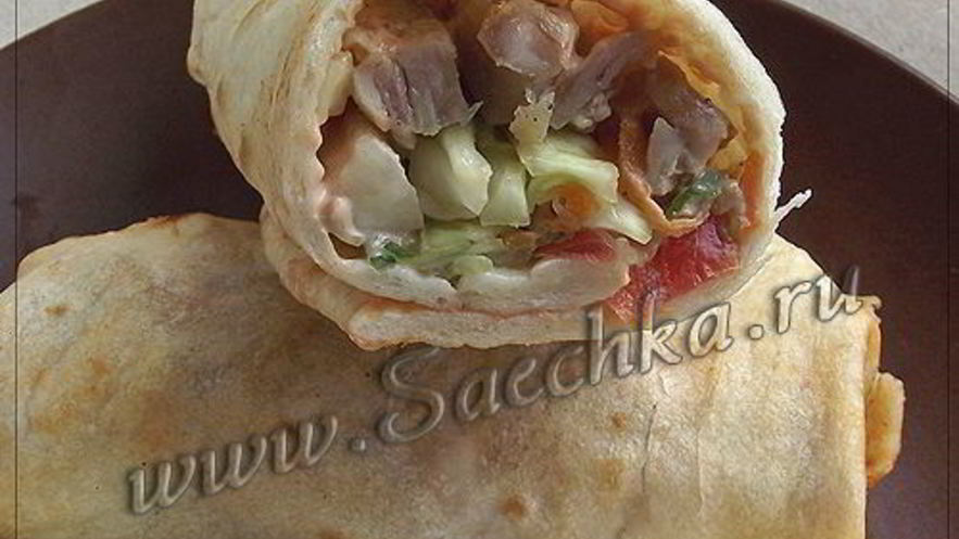 Рецепт шаурмы с курицей