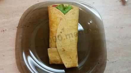 Рецепт шаурмы в лепешке по-домашнему