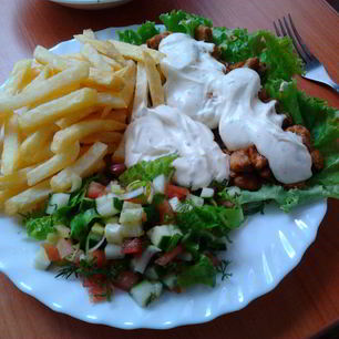 Рецепт Шавермы на тарелке