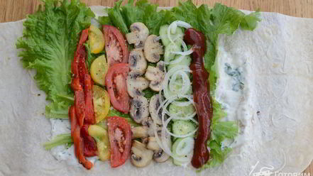 Рецепт вегетарианской шаурмы с майонезом