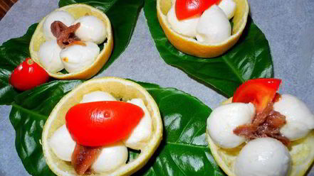 Рецепт сицилийской закуски лимоны с моцареллой