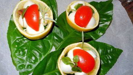 Рецепт сицилийской закуски лимоны с моцареллой