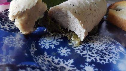 Рецепт Сосисок со шпинатом и сыром