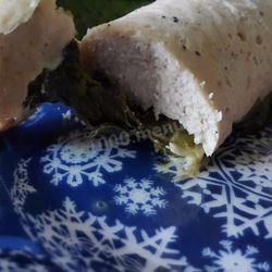 Рецепт Сосисок со шпинатом и сыром