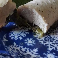 Рецепт Сосисок со шпинатом и сыром