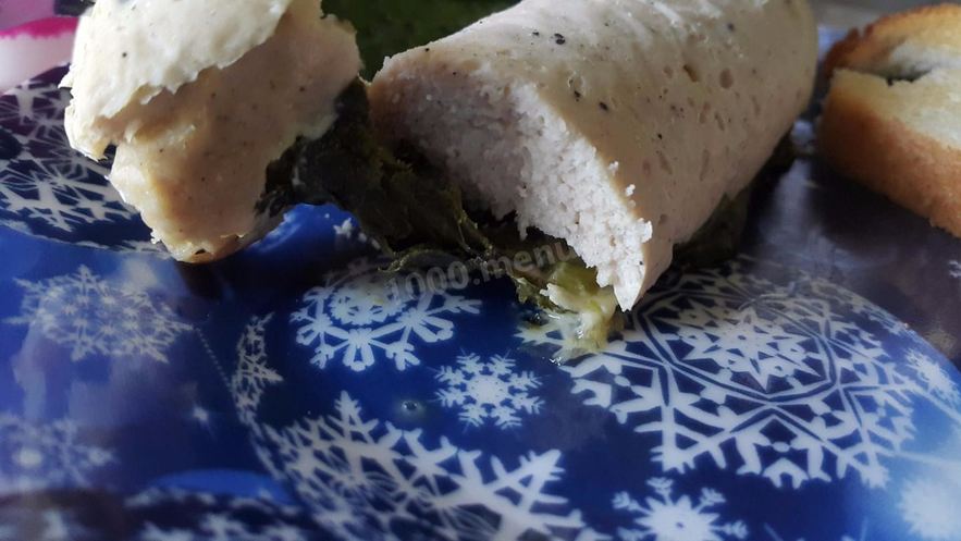 Рецепт сосисок со шпинатом и сыром