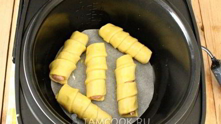Рецепт сосисок в тесте в мультиварке