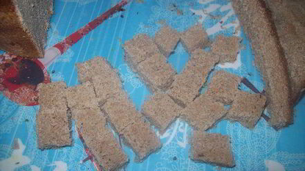 Рецепт чесночно-лимонных сухарики для салатов