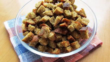 Рецепт хлебных сухариков