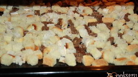 Рецепт хрустящих и ароматные сухарики ассорти