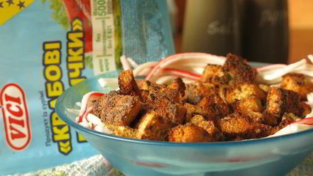 Рецепт крабовых сухариков