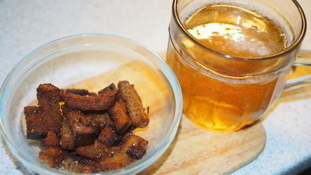 Рецепт пикантных сухариков к пиву