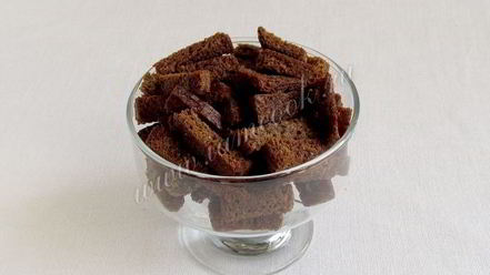 Рецепт ржаных сухариков с чесноком