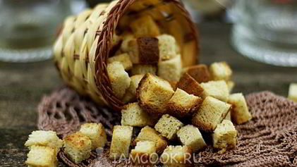 Рецепт Сухариков чесночных