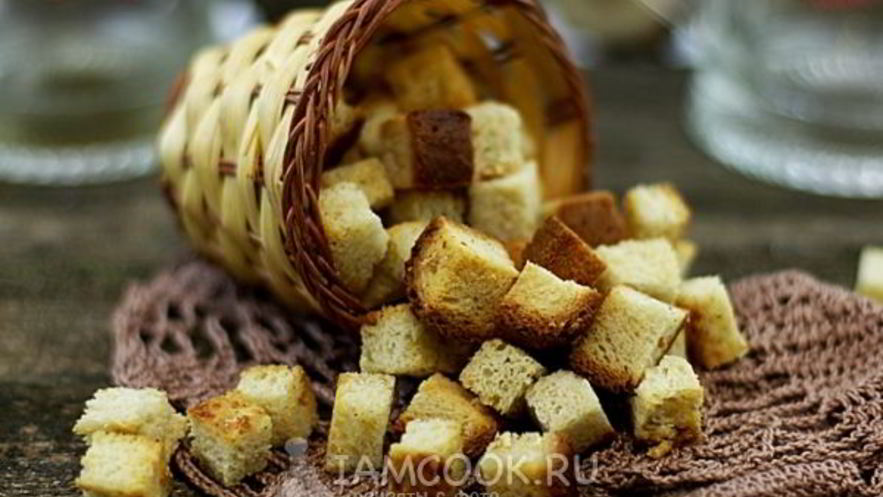 Рецепт сухариков чесночных