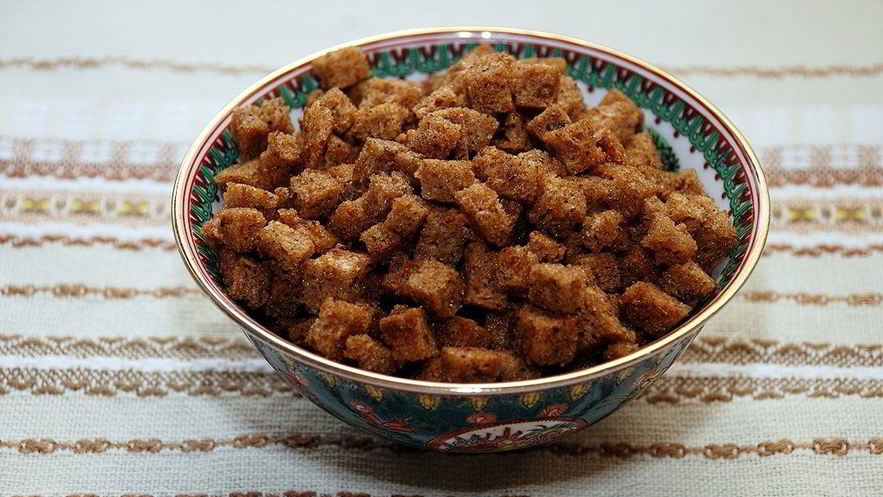 Рецепт сухариков на сковороде