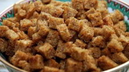 Рецепт сухариков на сковороде