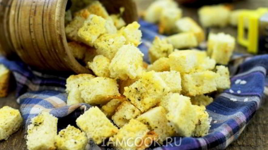 Рецепт сухариков с сыром