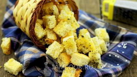 Рецепт сухариков с сыром