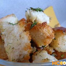 Рецепт Сухариков с зеленью