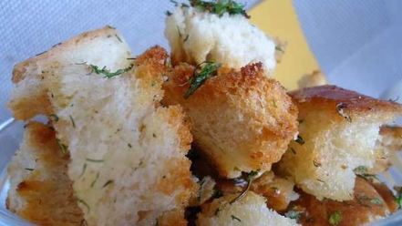 Рецепт сухариков с зеленью