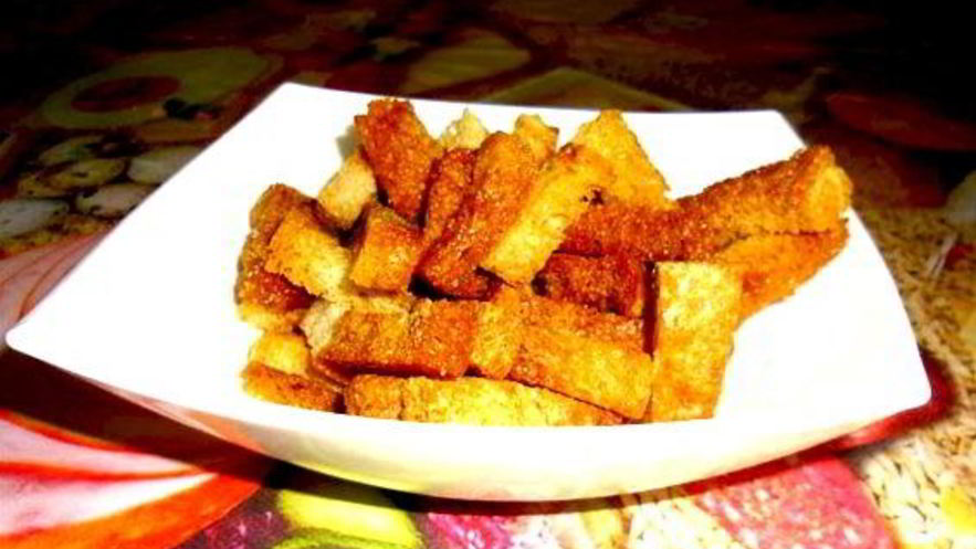 Рецепт сухариков в духовке