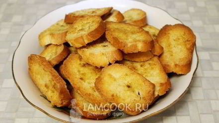 Рецепт сухариков закусочных