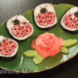 Рецепт Кадзарей-суш Божья коровка