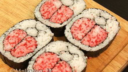 Рецепт кадзарей-суш божья коровка