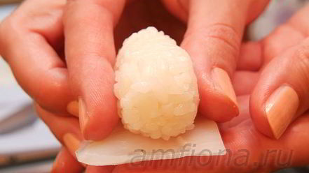 Рецепт нигирей-суш с кальмаром