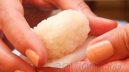 Рецепт нигирей-суш с кальмаром