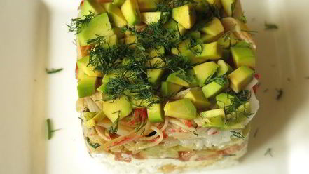 Рецепт суш мини-торт с крабовыми палочками