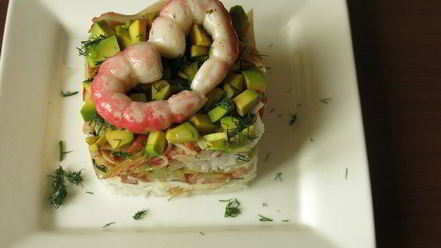 Рецепт суш мини-торт с крабовыми палочками