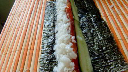 Рецепт суш-ролла огуречный цветок