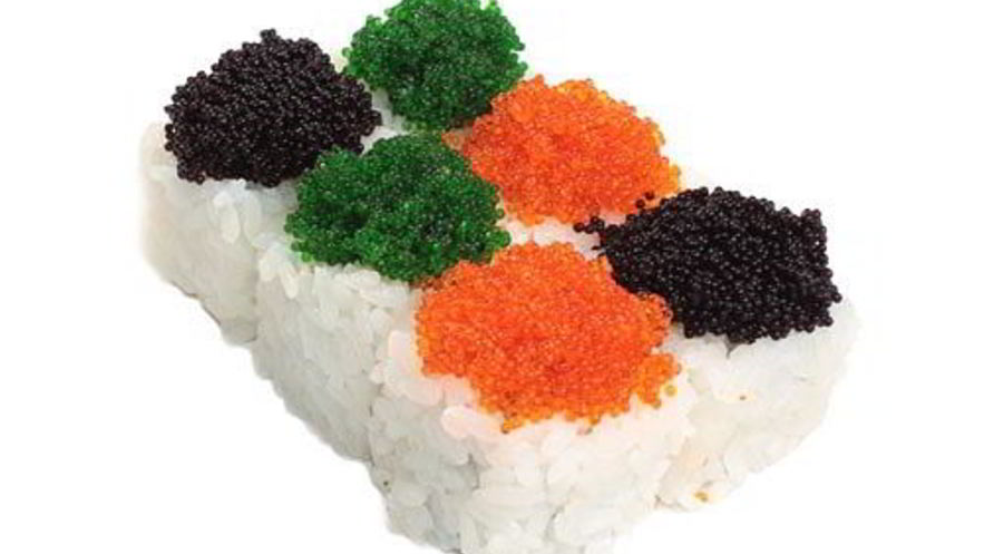 Рецепт суш с икрой летучей рыбы