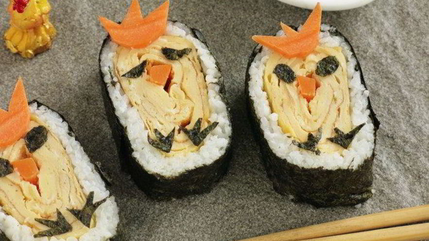 Рецепт суш с омлетом цыплята